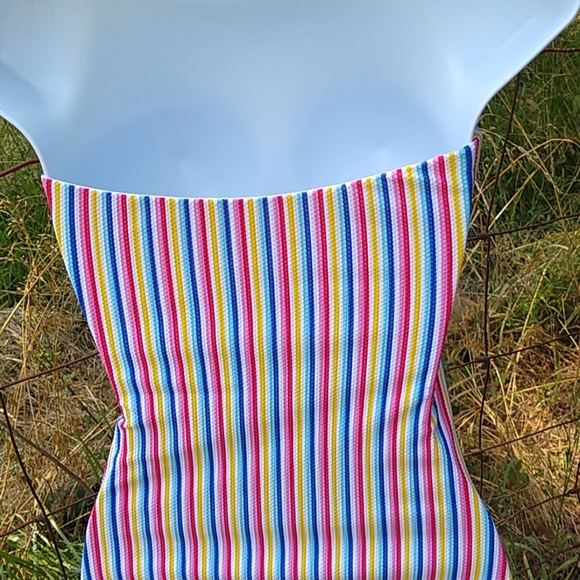 Onia Marie one piece micro striped swim suit - Picture 7 of 12